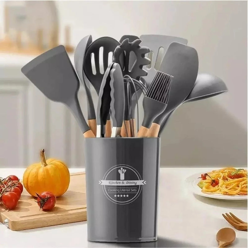 Jogo de Cozinha Premium Kit C/12 Peças de Silicone