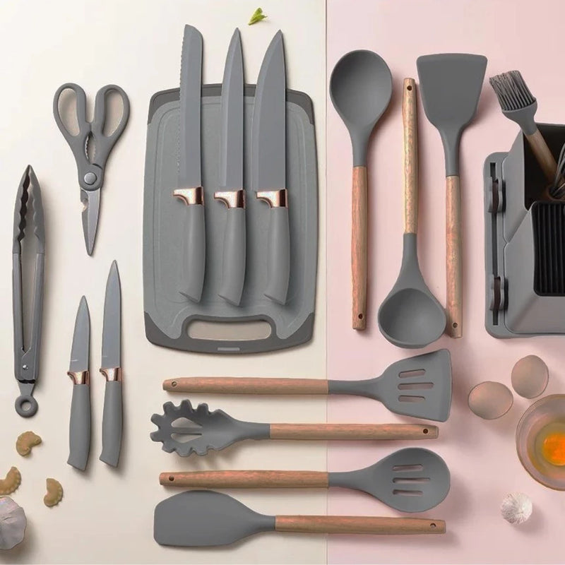 Kit Utensílios de Cozinha 19 Peças - Completo