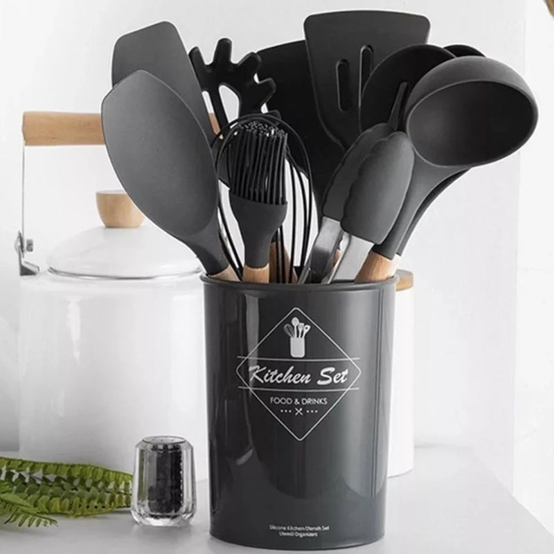 Jogo de Cozinha Premium Kit C/12 Peças de Silicone