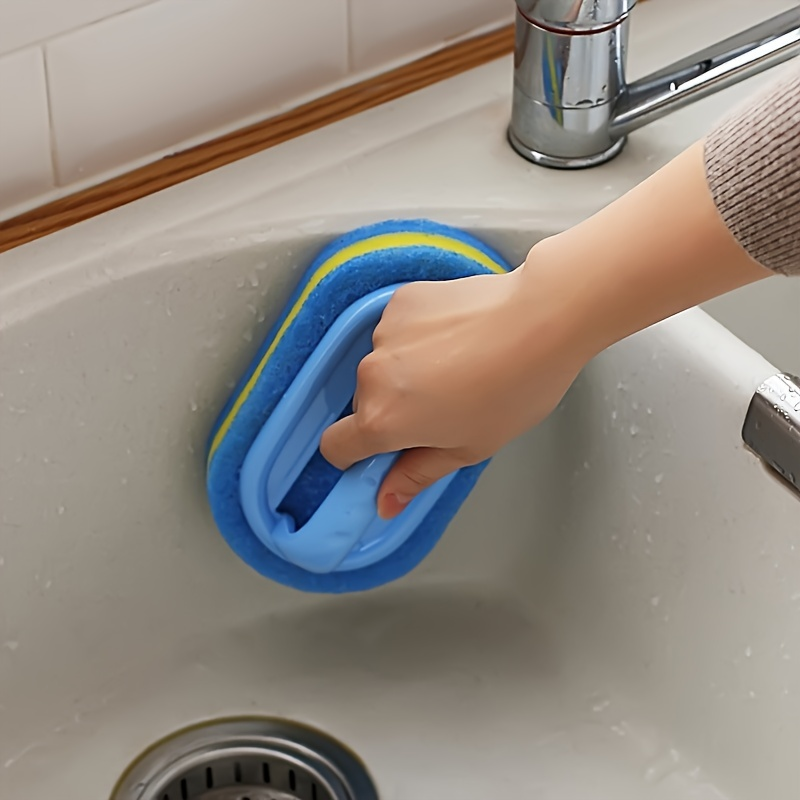 1pc Esponja De Cozinha Escova De Limpeza Esfregando Panelas E Frigideiras Telhas Multifuncional Espessamento De Três Cam