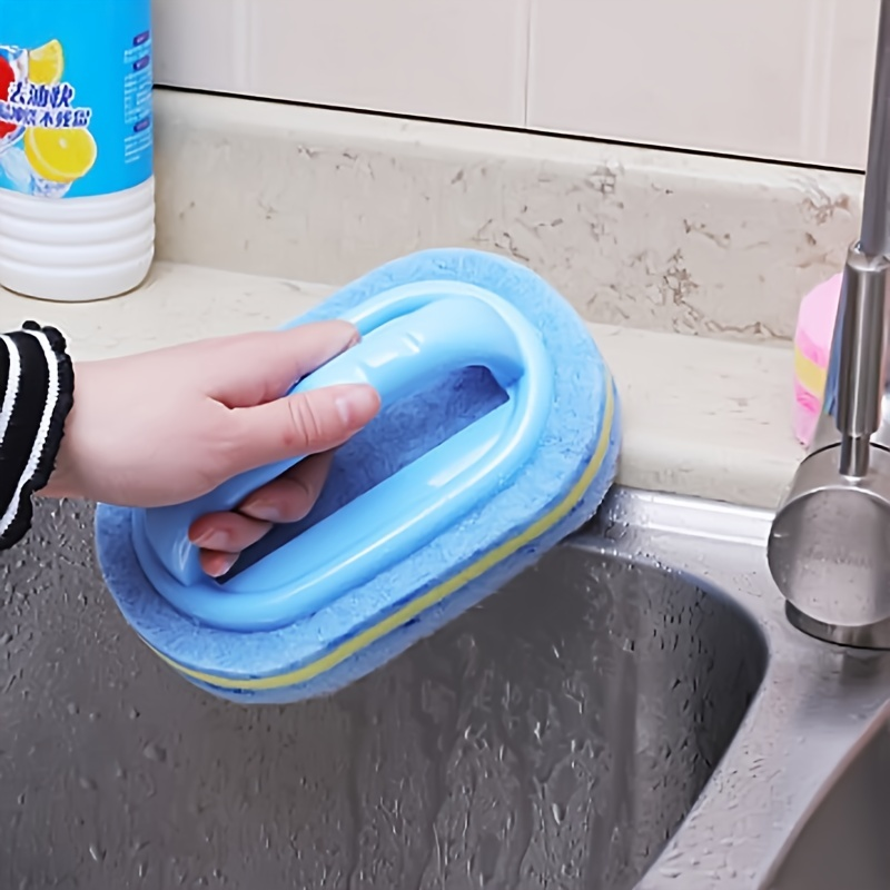 1pc Esponja De Cozinha Escova De Limpeza Esfregando Panelas E Frigideiras Telhas Multifuncional Espessamento De Três Cam